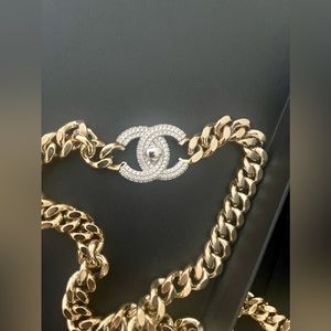 Chanel CC logo chain belt